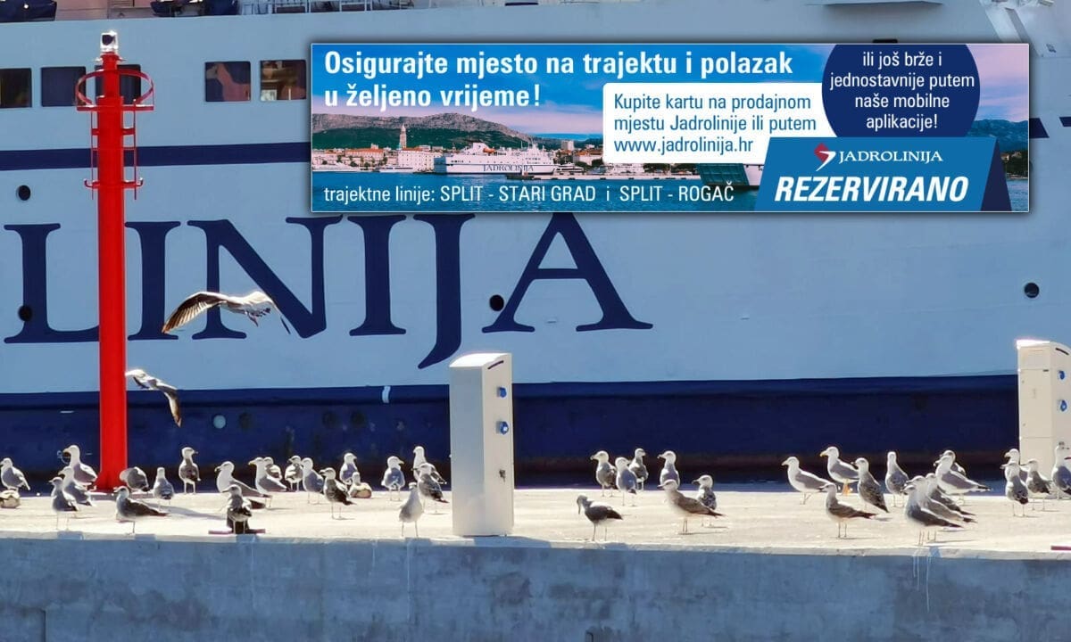 NOVOST IZ JADROLINIJE Uvodi se mogućnost rezervacije mjesta za vozilo na trajektu na linije Split – Rogač i Split – Stari Grad