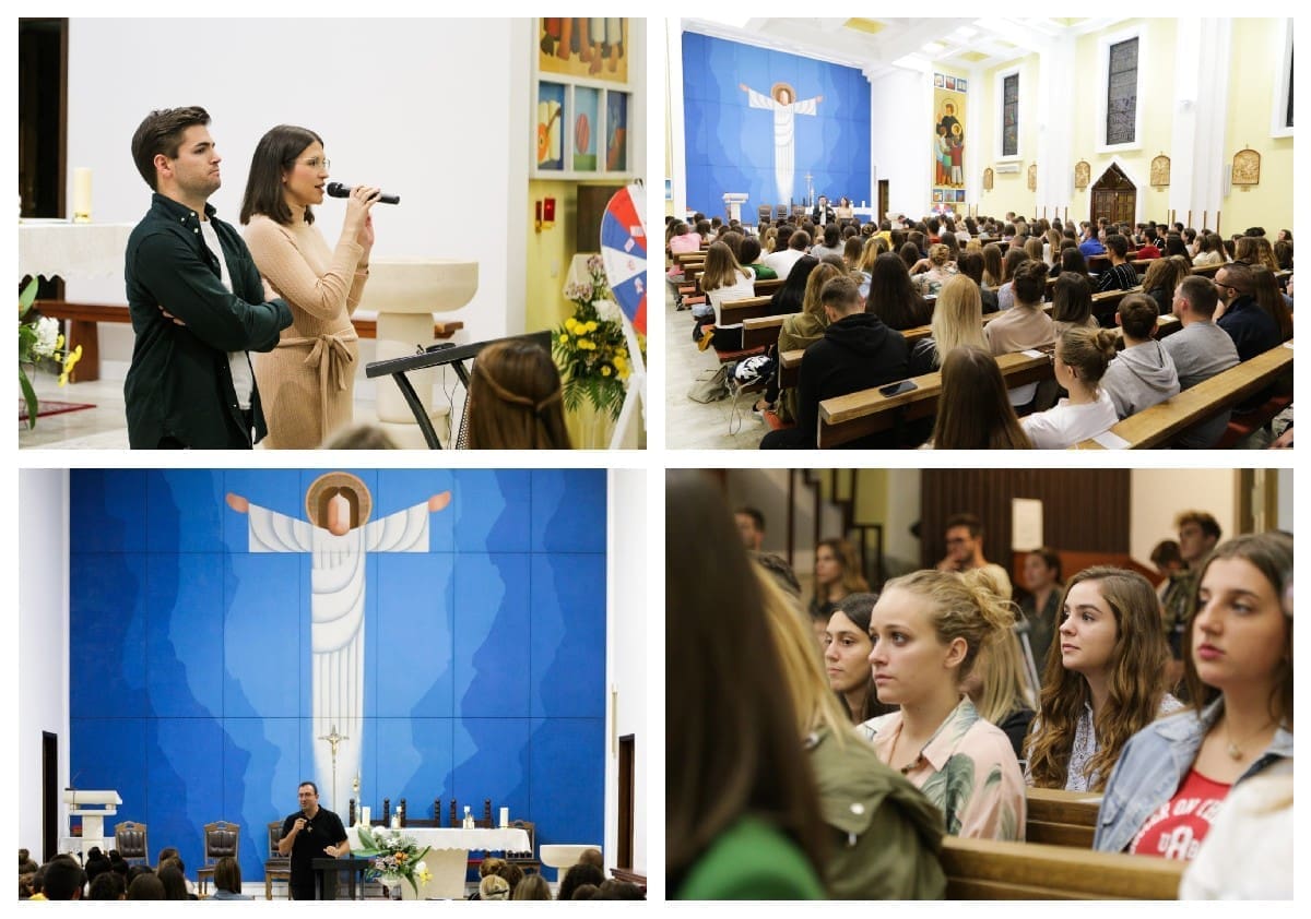 MNOŠTVO MLADIH POHODILO VJERONAUK NA KMANU Mladi bračni par progovorio o predbračnoj čistoći