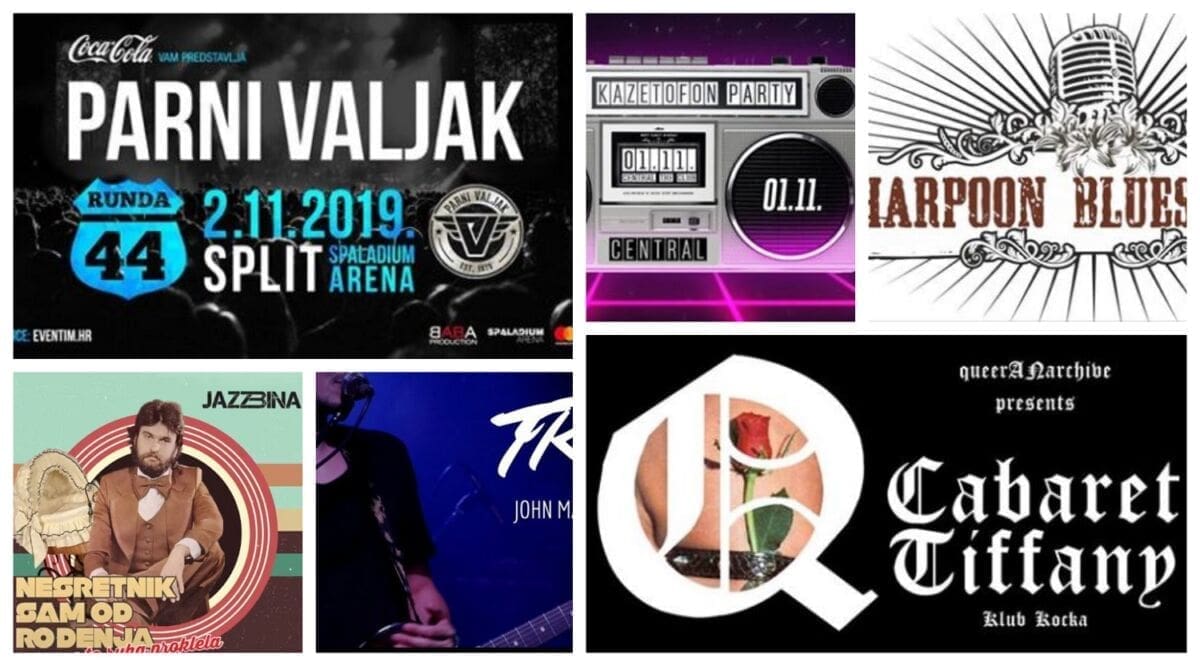 KAMO ZA VIKEND? Parni Valjak, Cabaret Tiffany show, Indira, TRY! - John Mayer Tribute, Zlatko Pejaković na otvorenju Jazzbine, Kazetofon Party