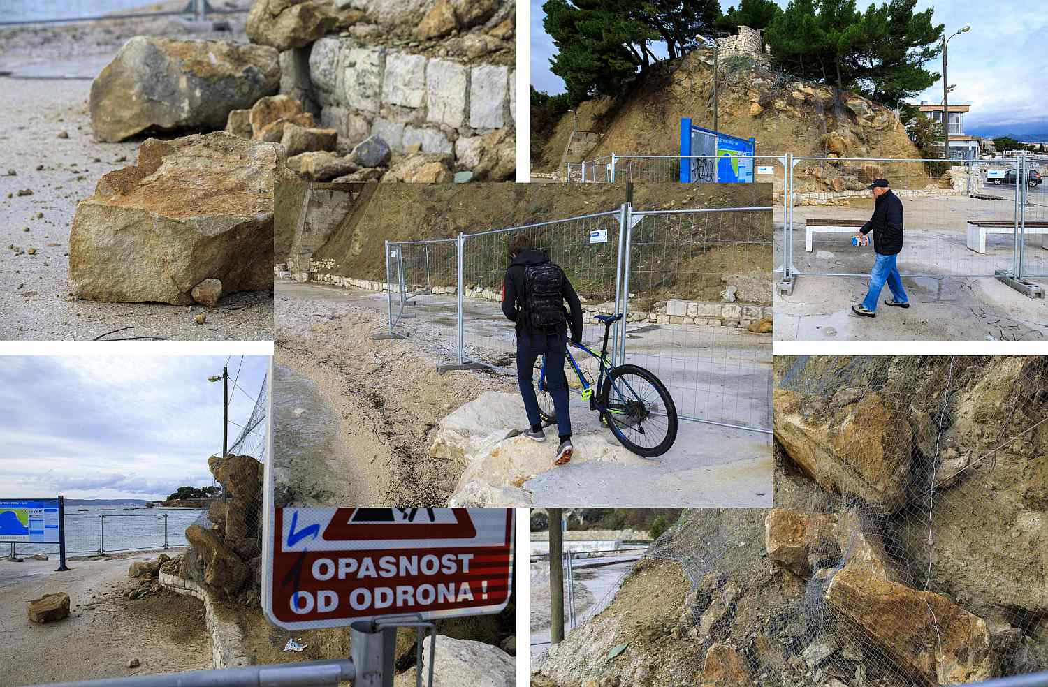 Iako je bila najavljena sanacija, stijene su i dalje na šetnici u uvali Zenta: Zaštitna ograda postavljena skoro do mora