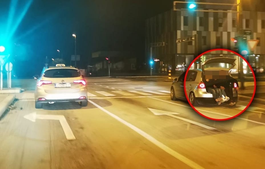 GDJE IM JE PAMET? Nova opasna vožnja ulicama Splita: Mladići se vozali usred grada u otvorenom prtljažniku