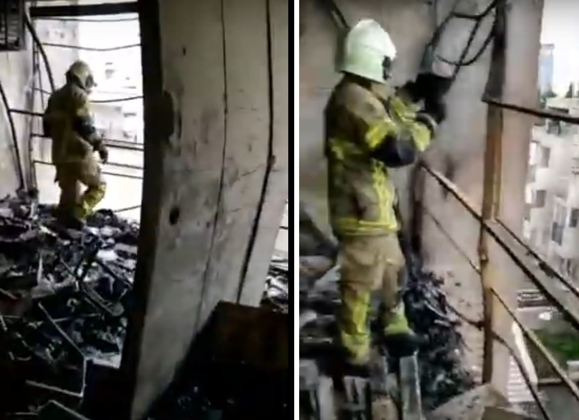 VIDEO UNUTRAŠNJOSTI IZGORENOG STANA Od stana ostao samo prah i pepeo, policija počinje očevid u ponedjeljak ujutro