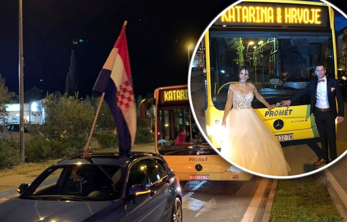 SRETNO, MLADENCI To se zove vjenčanje sa stilom: Mladi vozač splitskog Prometa suprugu iznenadio vožnjom u autobusu
