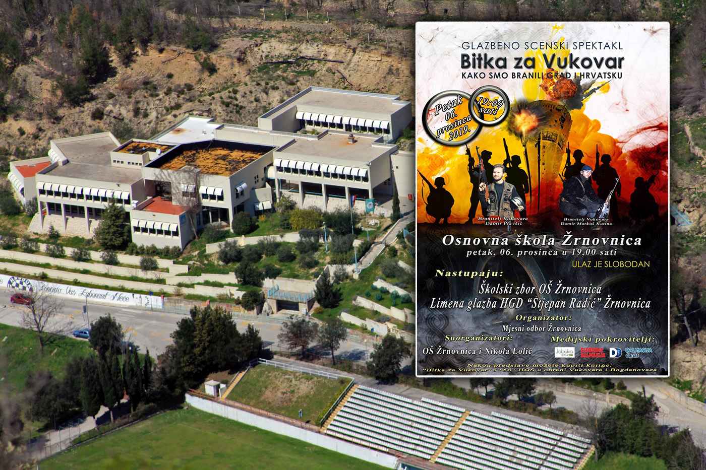 Ovog petka u OŠ Žrnovnica dva vukovarska branitelja prezentiraju glazbeno-scenski spektakl "Bitka za Vukovar - kako smo branili i grad i Hrvatsku"