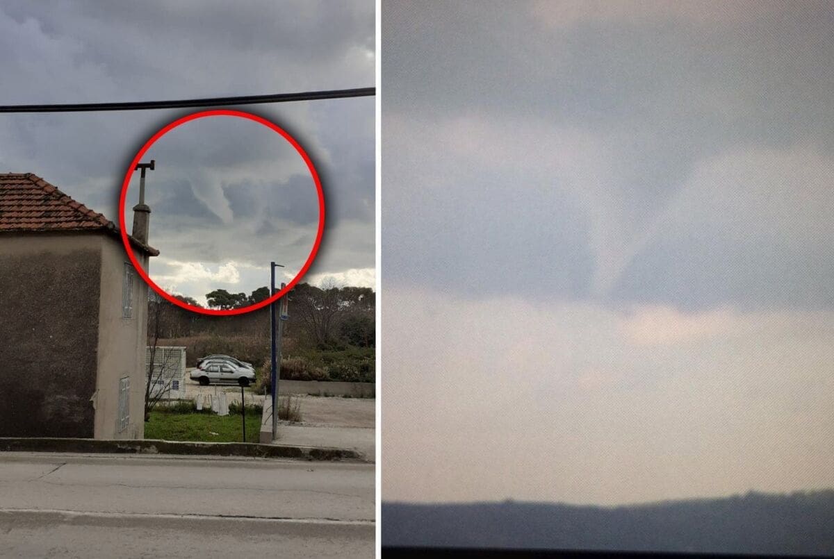 Uvod u jaku noćašnju promjenu vremena: Pijavica iza Čiova, vidjela se i iz Splita