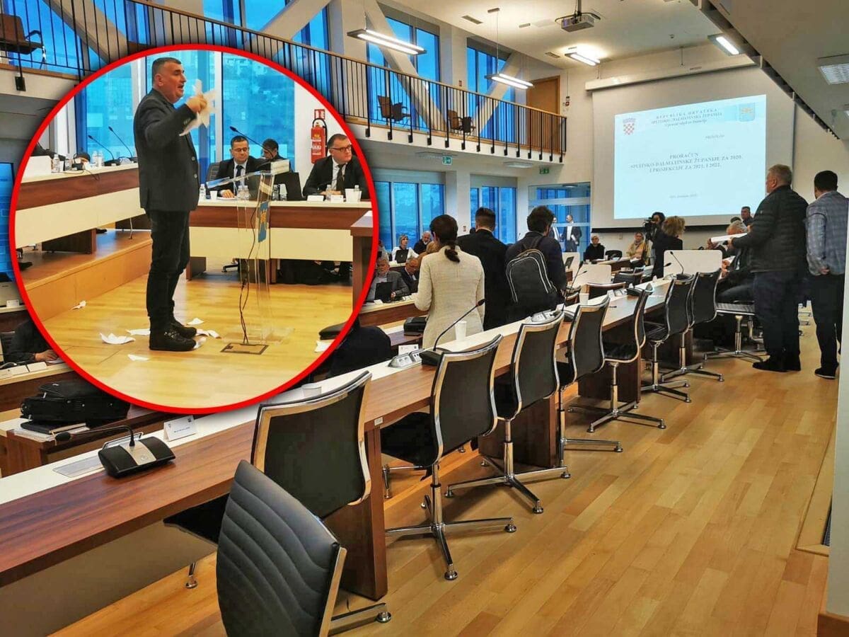 SHOW NA ŽUPANIJSKOJ SKUPŠTINI Kidao se radni materijal ispred predsjednika, cijela oporba napustila skupštinu!