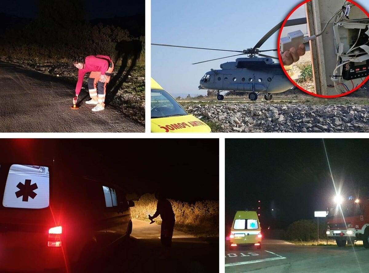 HITNI MEDICINSKI PRIJEVOZ NA HVARU "Devastirana svjetla na helidromu još nisu popravljena, sve radimo ručno"