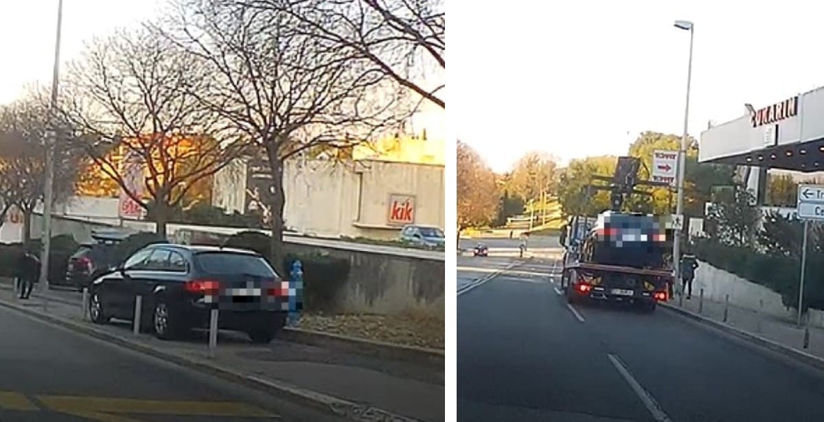 Na Gripama u potpunosti blokirao prolaz pješacima, pauk služba odradila svoj posao