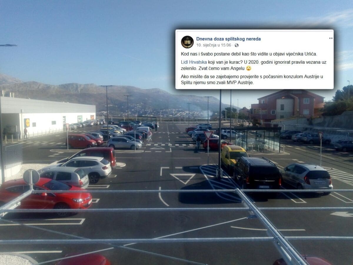 Splitski gradski vijećnik prozvao Lidl na Sirobuji zbog parkinga: "Ne poštuje članak GUP-a grada Splita"