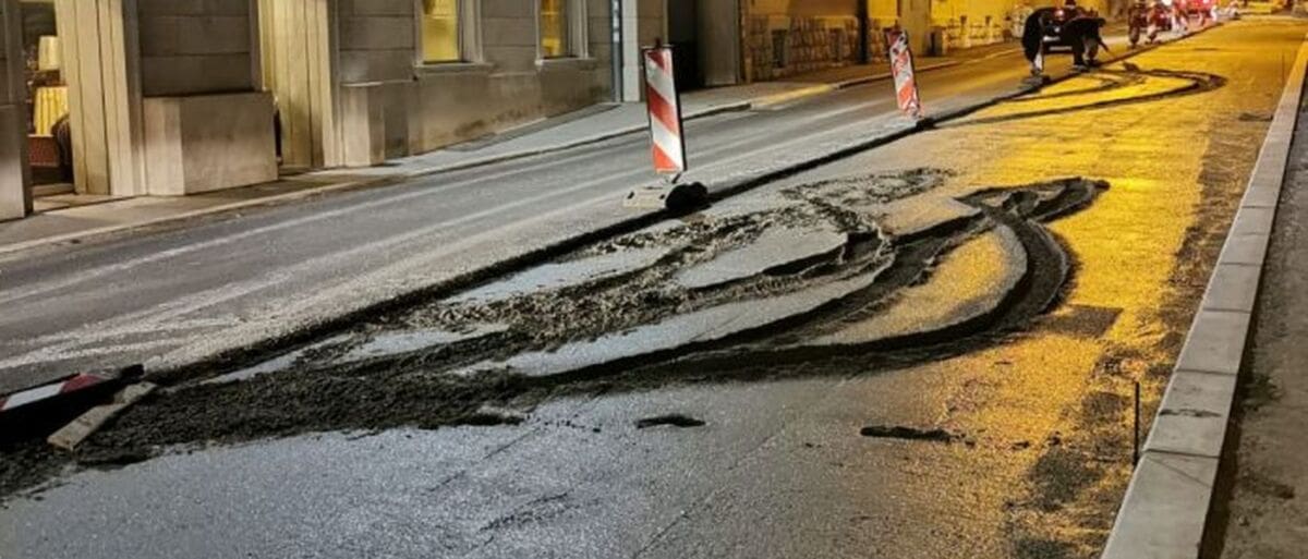 VIDEO Vožnja kroz svjež beton u Splitu: netko je odlučio ostaviti svoje tragove