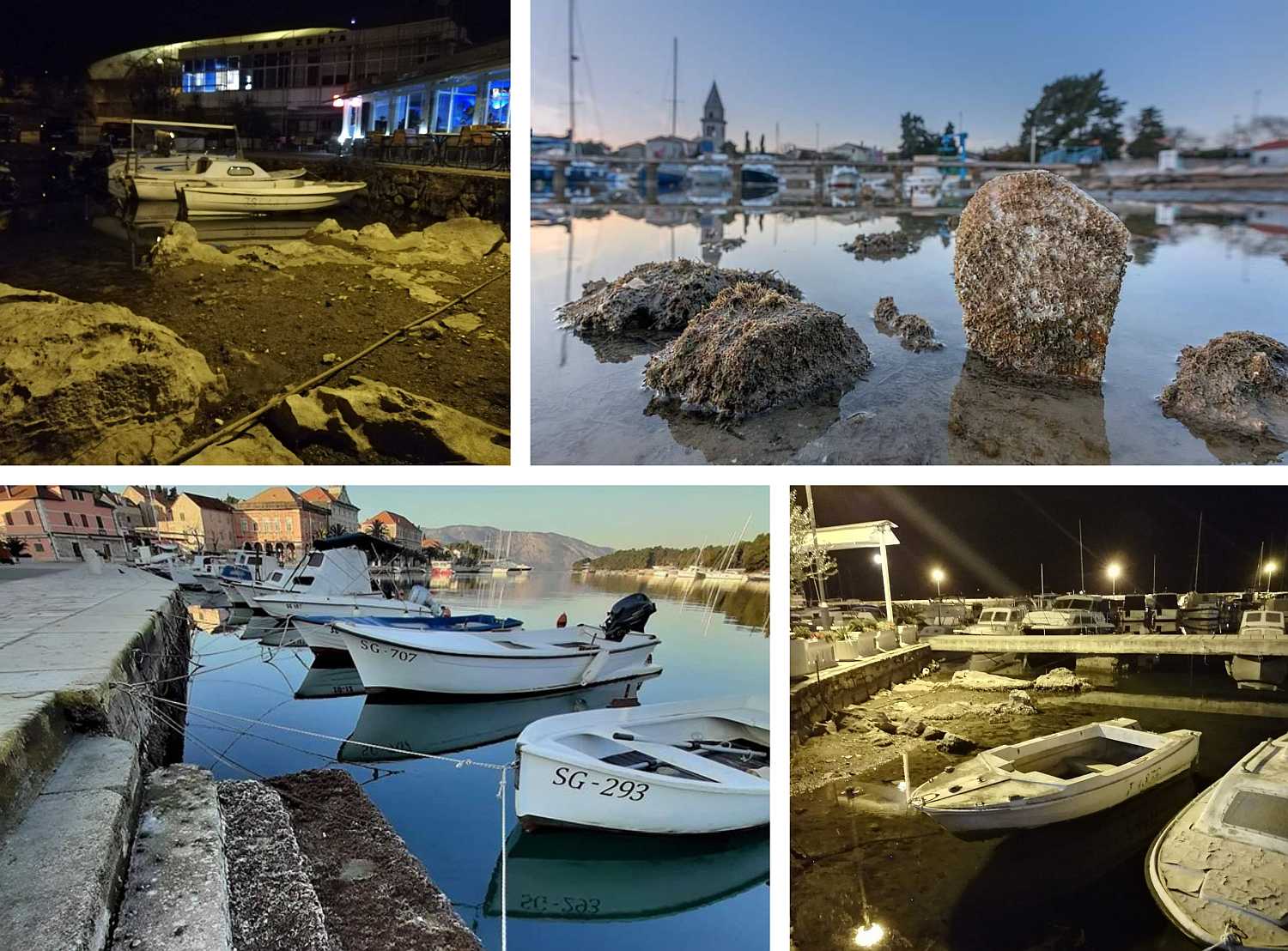 "PRESUŠILO" MORE Prirodni fenomen: U Splitu i na otocima na suhom se našle brojne brodice, periske...