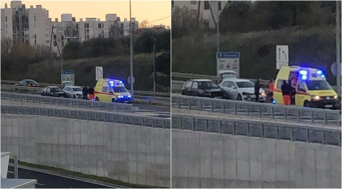 NESREĆA KOD NOVOIZGRAĐENE RAMPE Sudar dvaju automobila na cesti prema Solinu
