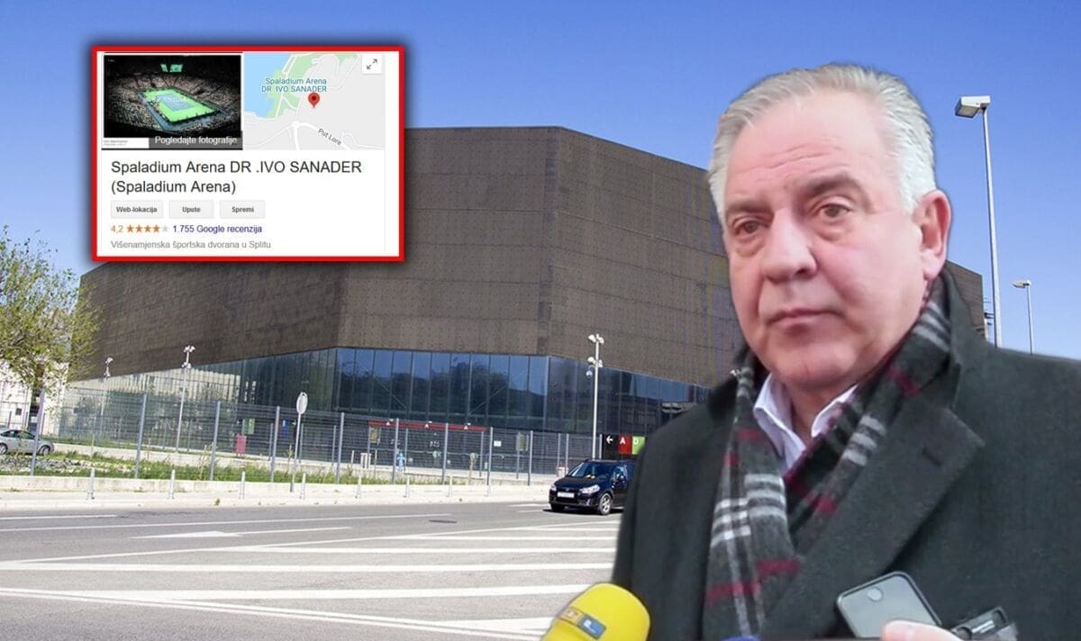 ĆAĆA "DOBIO" ARENU "Blagoslovio" Google: Pogledajte što dobijete kada u Googleove karte upišete "Spaladium Arena"