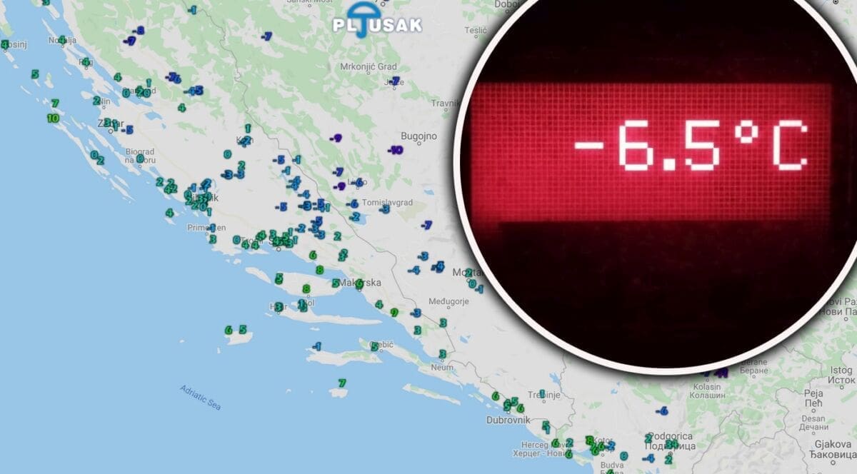 ZALEĐENA DALMACIJA: U unutrašnjosti otoka Korčule izmjereno čak 7 stupnjeva ispod nule!