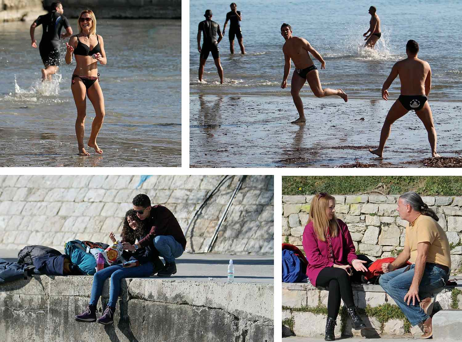 DAH PROLJEĆA U DAMACIJI Zgodna Splićanka zaigrala picigin i mamila poglede na prepunim Bačvicama