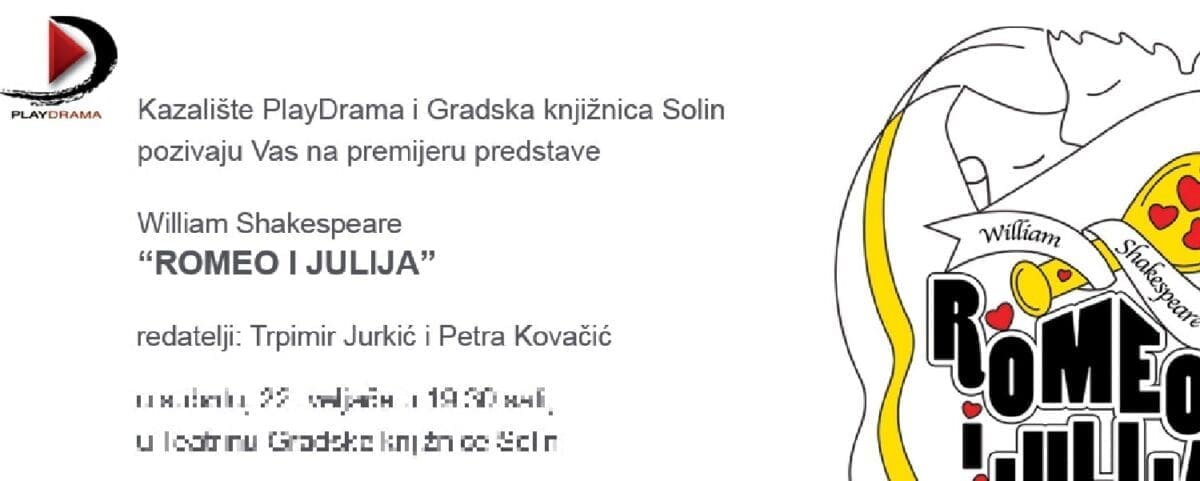 SOLIN Premijera predstave "Romeo i Julija"