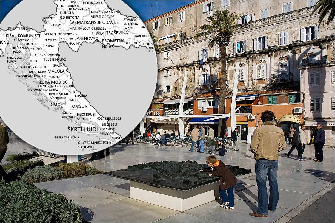 Dalmatinac objavio urnebesnu kartu koja je postala hit: Na što ga asociraju pojedini dijelovi Hrvatske