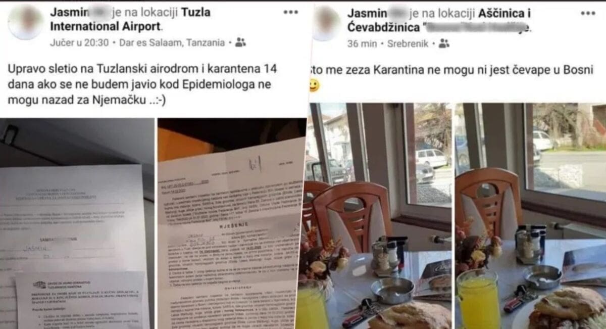 Nakon što je sletio u Tuzlu iz Njemačke, Bosanac umjesto u karantenu otišao na ćevape