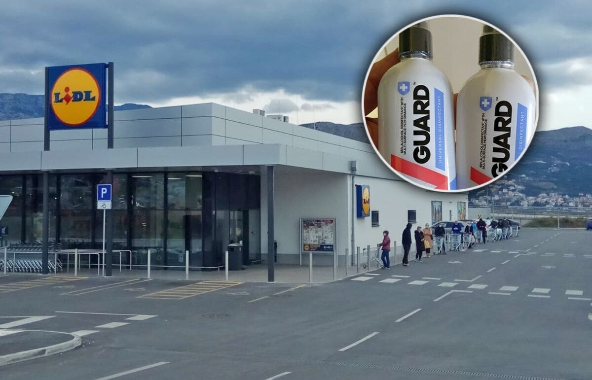 NASTALA POMAMA, OGROMNI REDOVI Pročulo se da je u Lidl u Splitu stigao dezinfekcijski sprej