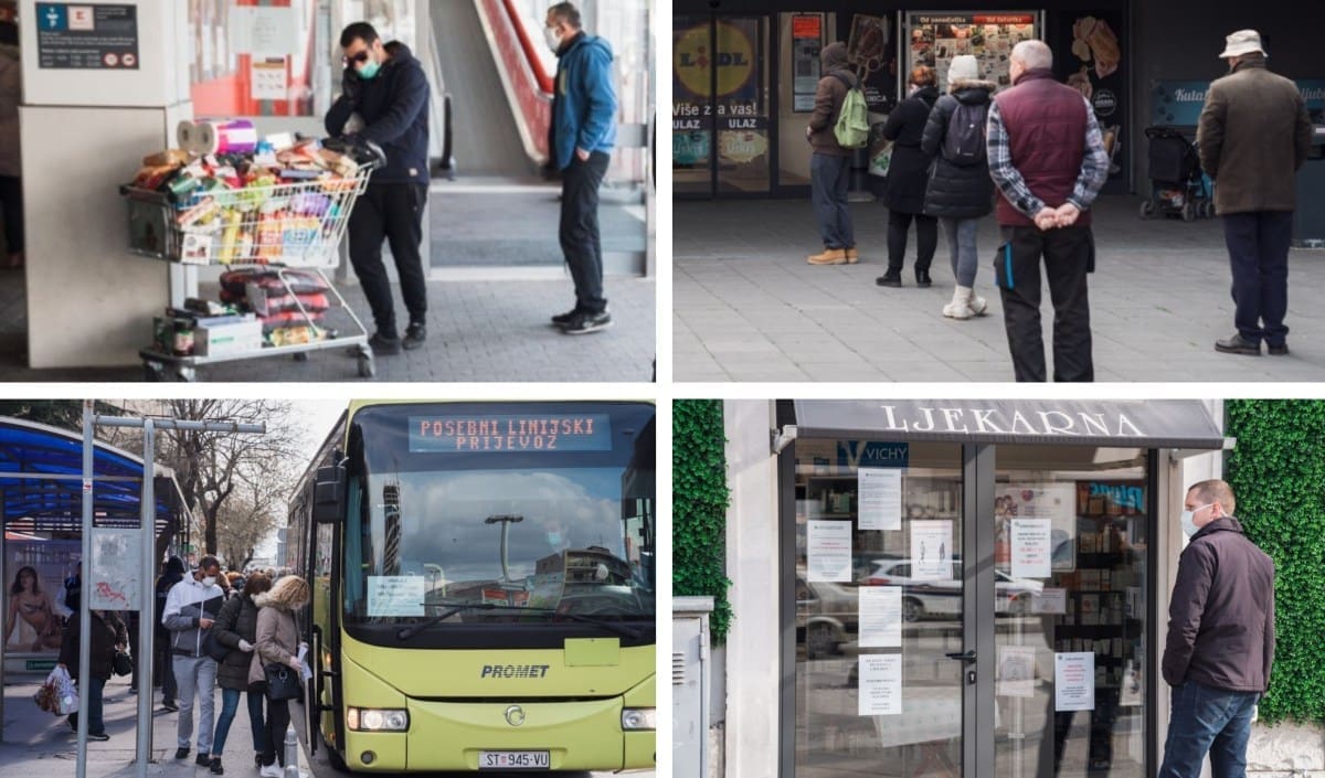SVE JE VIŠE MASKI PO SPLITU Pustoš po ulicama, trgovine i ljekarne pune