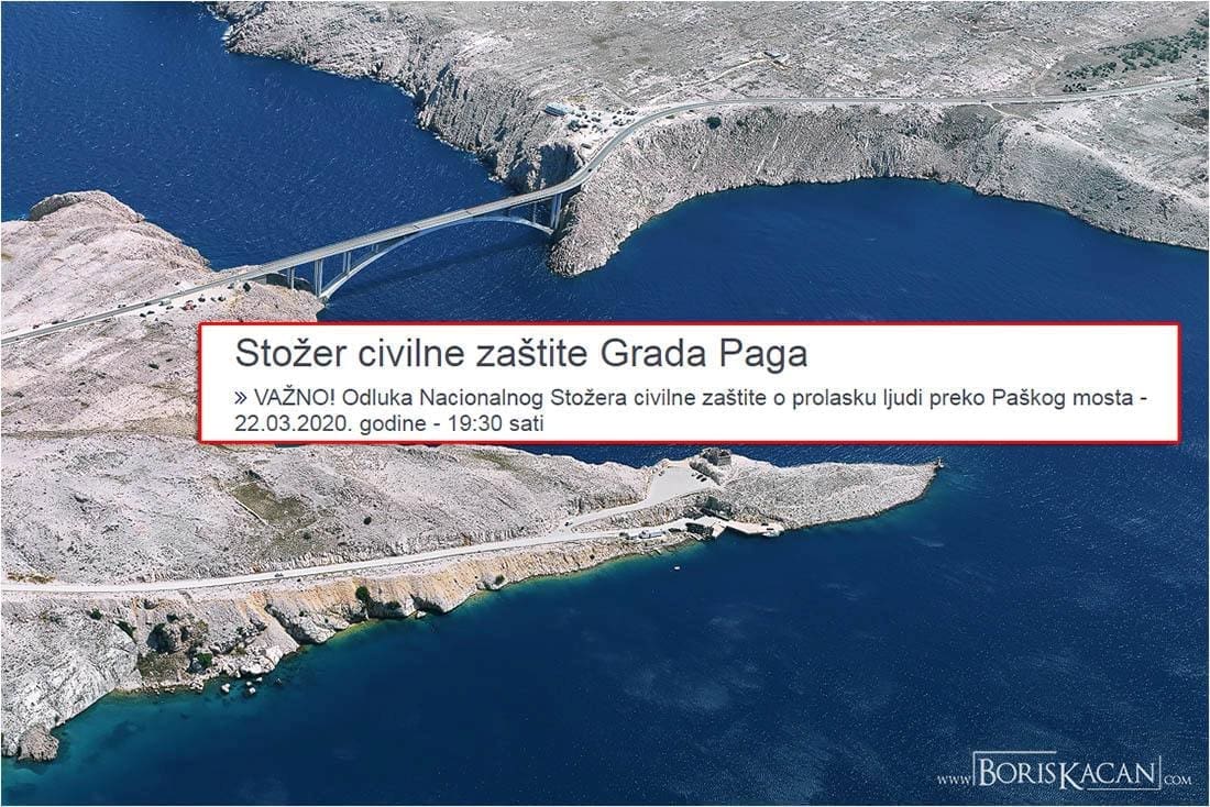 NAREĐENJE IZ STOŽERA Unatoč najavi zabrane, automobili iz Zagreba propušteni na Pag