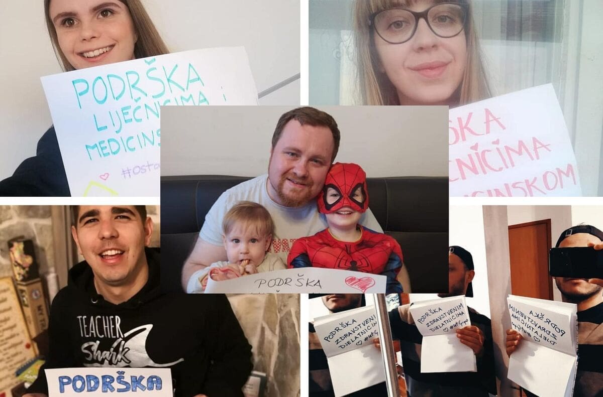 LIJEPA GESTA PROSVJETARA Učitelji i nastavnici pružili podršku svim liječnicima i medicinskom osoblju