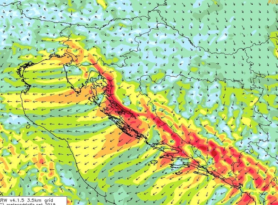 POPODNE NAGLA PROMJENA VREMENA: Izdan narančasti stupanj upozorenja, krajem dana olujna bura i jako zahlađenje