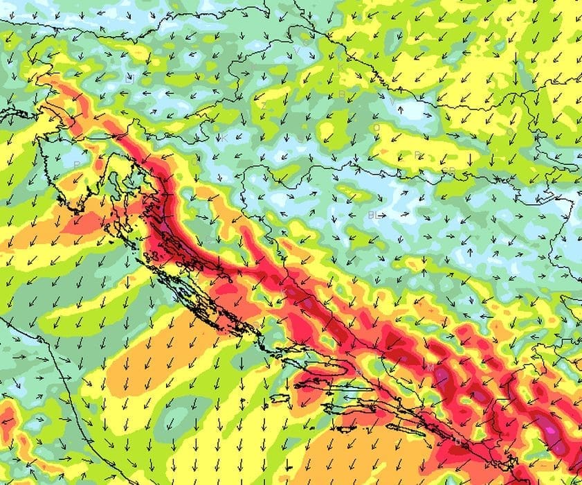 FENSKA BURA Za vikend olujni udari bure koji donose izraženo zatopljenje: U nedjelju do +23°C