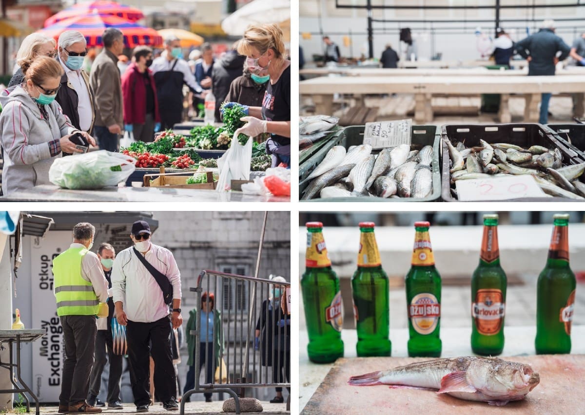 ĐIR PEŠKARIJOM I PAZAROM Dugi redovi, Civilna zaštita oprezna, cijene osjetno veće negoli u trgovinama