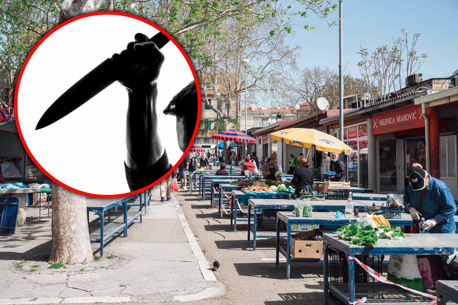 Pokušaj ubojstva na splitskom Pazaru: Podignuta optužnica protiv 52-godišnjaka zbog napada nožem