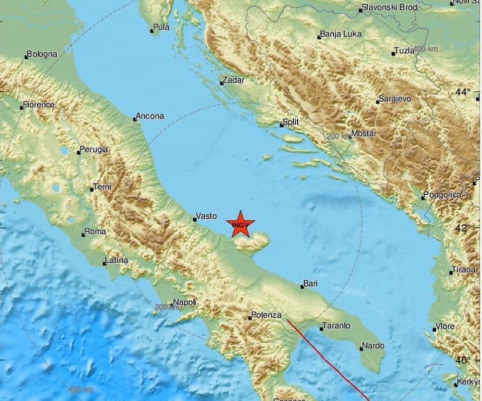 Potres u Jadranu: Magnituda mu je bila 2.0 po Richteru
