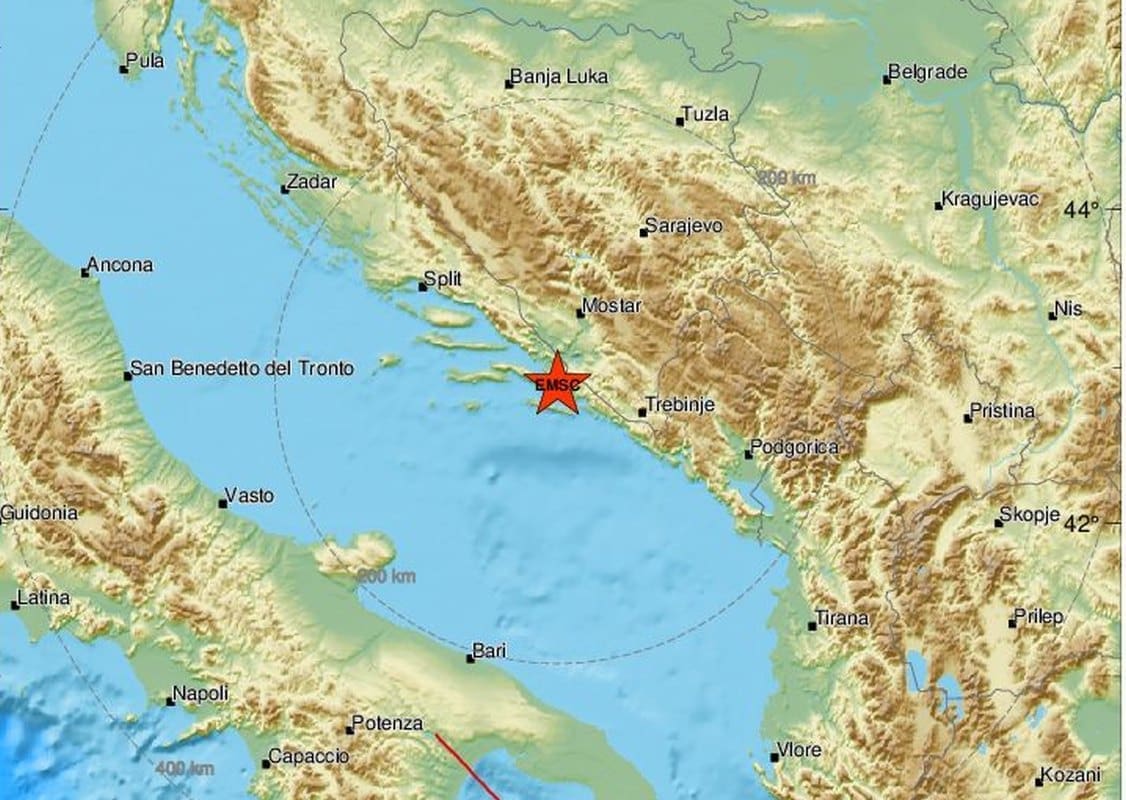 TRESLA SE DALMACIJA Potres s epicentrom kod Metkovića
