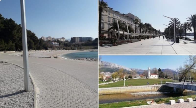 MUP objavio fotografije praznih gradova: Ponosni smo što se i dalje pridržavate preporuka u Splitu i Solinu