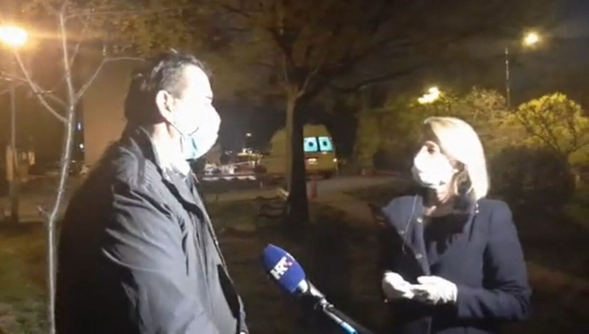 Interventna policija prekinula prijenos uživo ispred doma u Vukovarskoj. Novinarka: "Ovo nikad nisam doživjela"