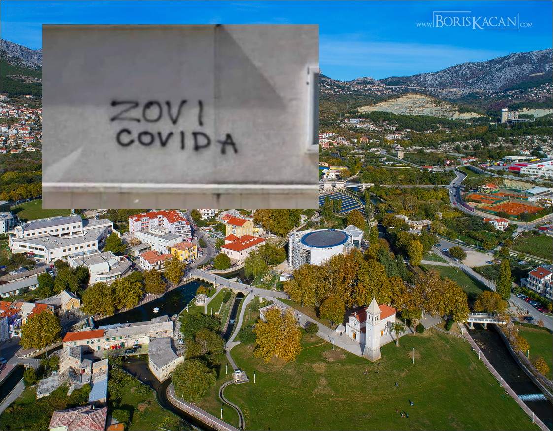 GRAFIT U SOLINU Na crkvi svećenika zaraženog koronavirusom osvanula poruka