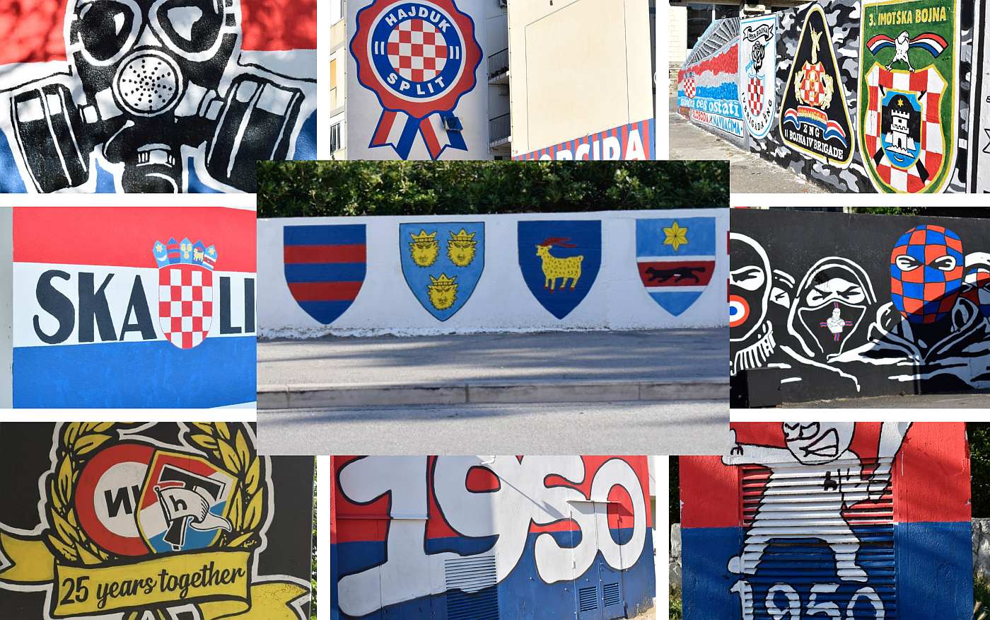 VELIKA FOTOGALERIJA Obnovljeni i kreirani brojni murali Hajduka i Torcide u Splitu i okolici