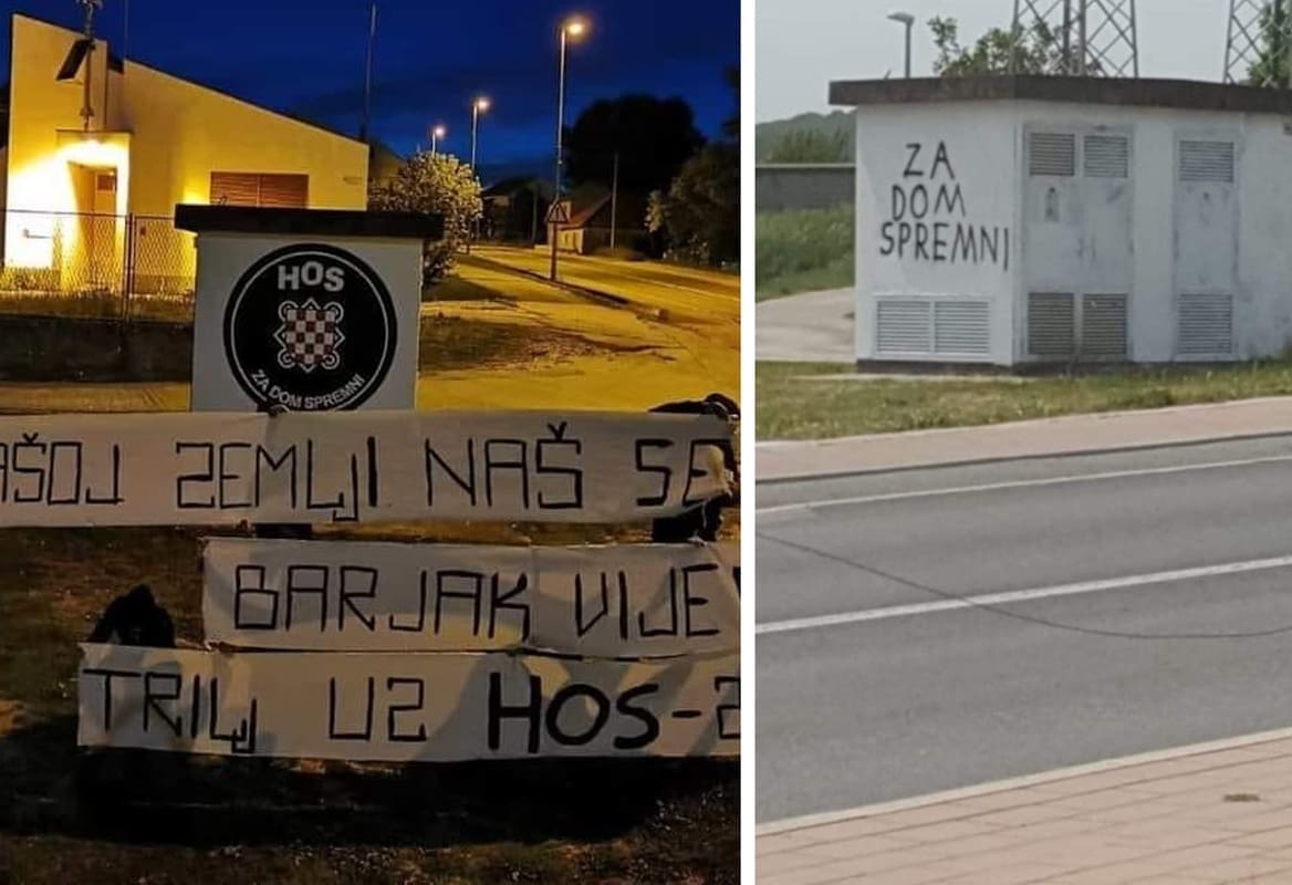 'RAT' U TRILJU: Nakon što je to odbio učiniti gradonačelnik Ivan Šipić, netko drugo je prebojao mural HOS-a