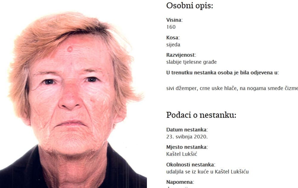 JESTE LI JE VIDJELI Nestala Kaštelanka, policija i obitelj mole za pomoć (pronađena)