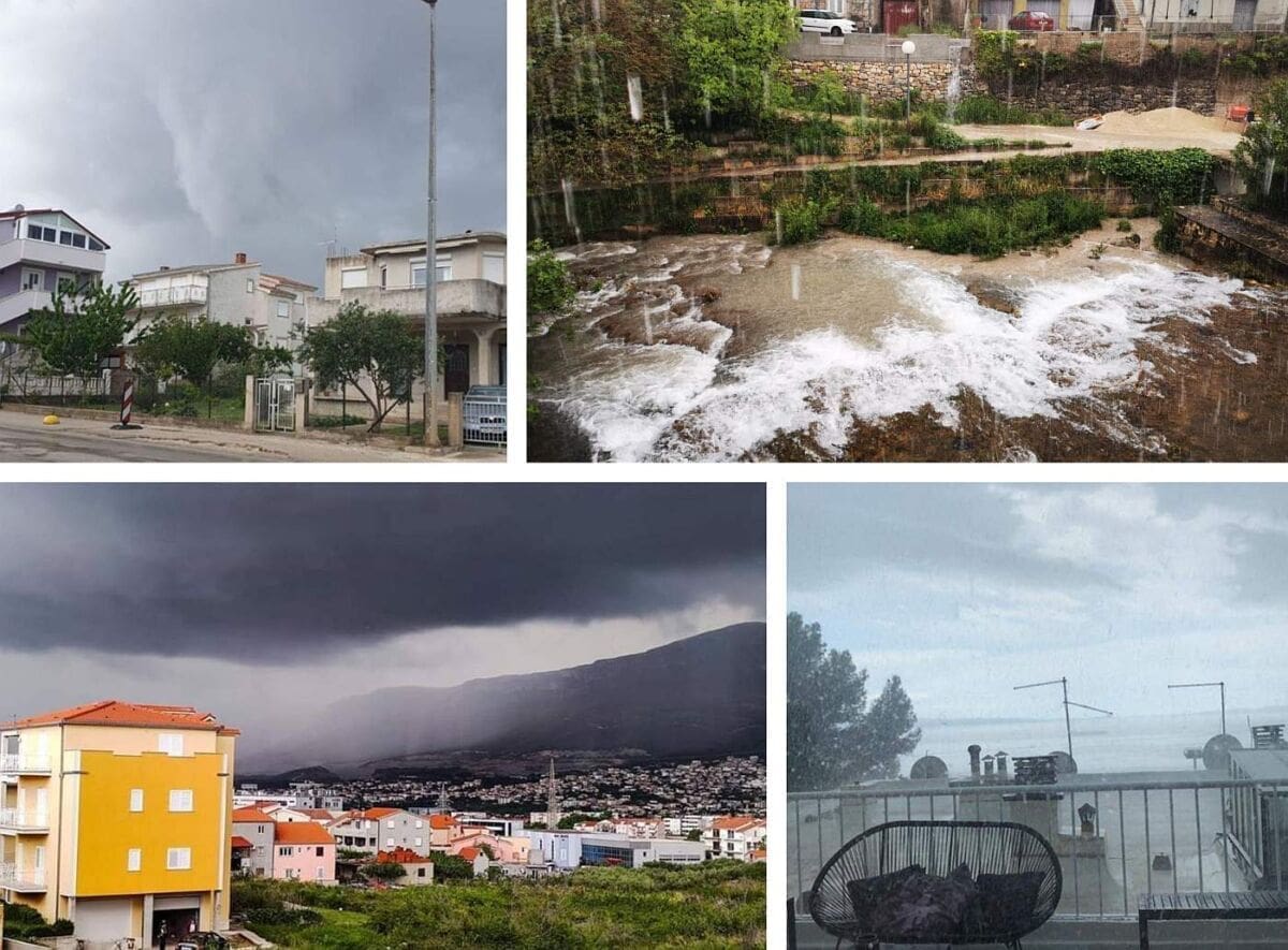 NEVRIJEME ZAHVATILO DIJELOVE DALMACIJE Tuča u Zagori, pijavica kod Trogira, zamutile se rijeke oko Splita
