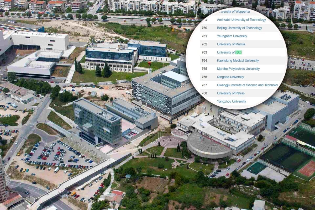 USPJEH SPLITSKOG SVEUČILIŠTA Odlično pozicioniranje na nekoliko relevantnih svjetskim rang lista