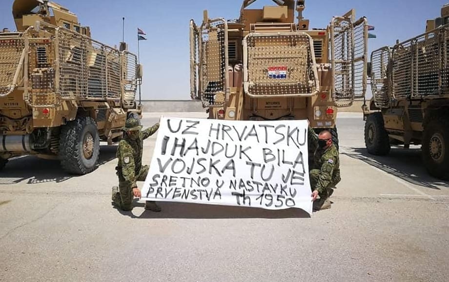 Hrvatski vojnici poslali podršku Hajduku iz Afganistana: "Za Hrvatsku i Hajduka, bila vojska tu je"