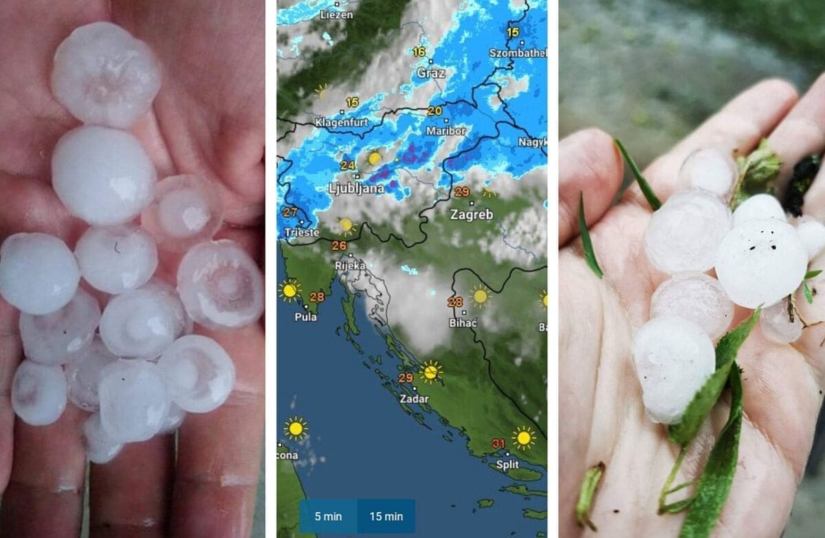 NEVRIJEME ZAHVATILO DIO ZEMLJE Padala tuča veličine trešnje, temperatura pala za više od 15 stupnjeva