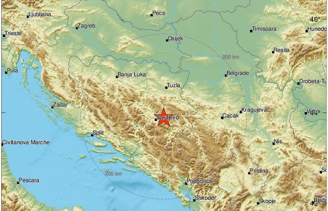 Dva potresa zatresla danas susjednu Bosnu i Hercegovinu