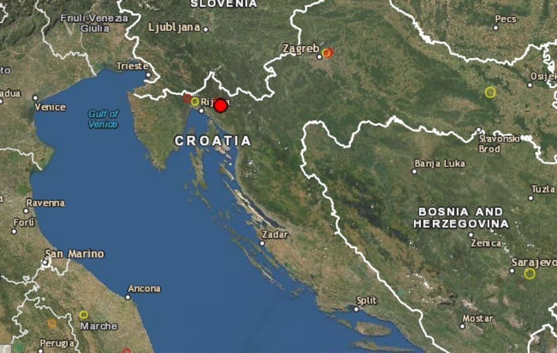 Jutros se zatreslo zaleđe Jadrana