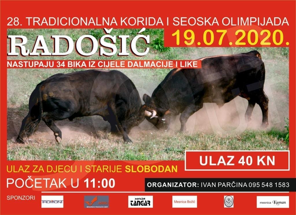 Najpopularnija Bikijada ove nedjelje u Radošiću: Seoska olimpijada i borbe najboljih bikova Hrvatske