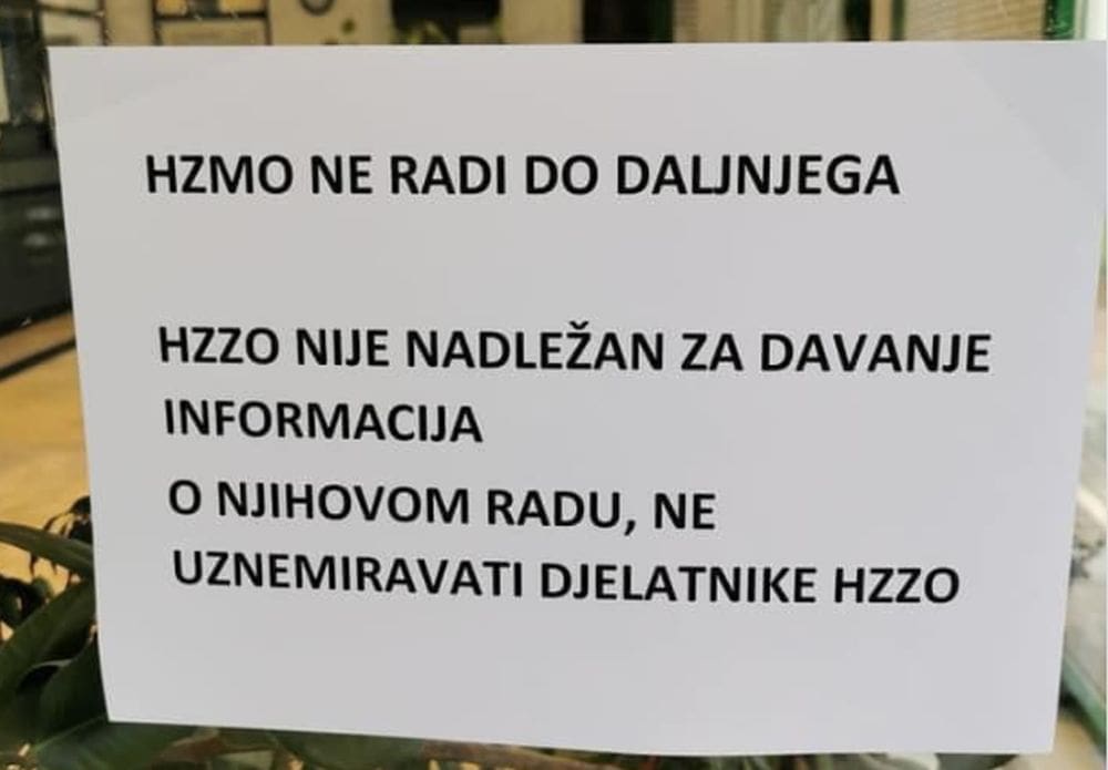 OGLASIO SE HZMO: "Ispostava u Umagu ima jednu zaposlenu radnicu koja je završila u samoizolaciji, osigurana je zamjena"