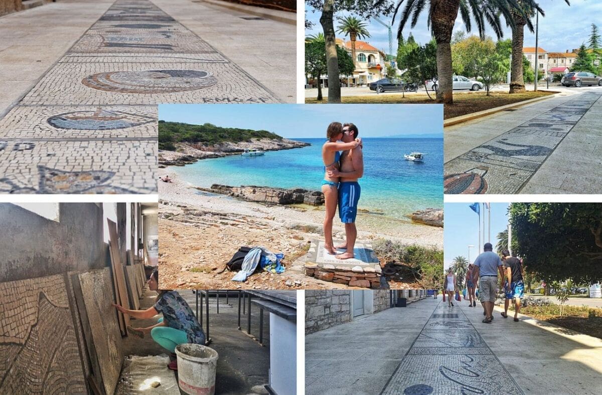 OPTIMIZAM NA VELOLUŠKI Unatoč i usprkos krizi, nastavljaju se izrada i ugradnja mozaika u Veloj Luci