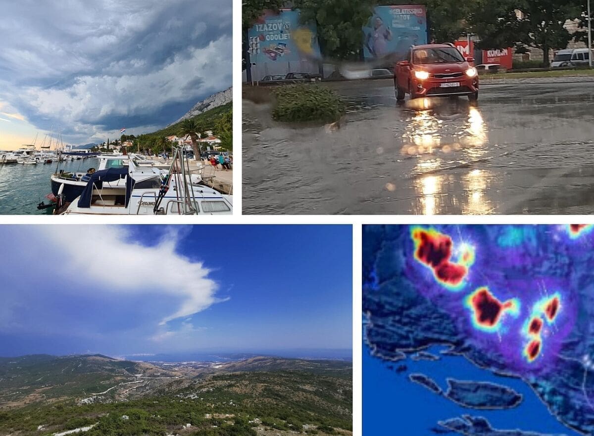 Današnje nevrijeme u Zagori samo je uvod za jaču promjenu vremena u utorak: Okolica Splita dosegnula 38 stupnjeva!