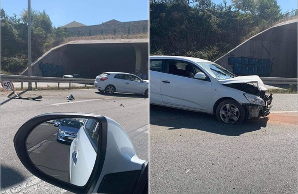 Nesreća na brzoj cesti Solin-Klis: Vozač odletio u zaštitnu ogradu, "nastradao" i prometni znak