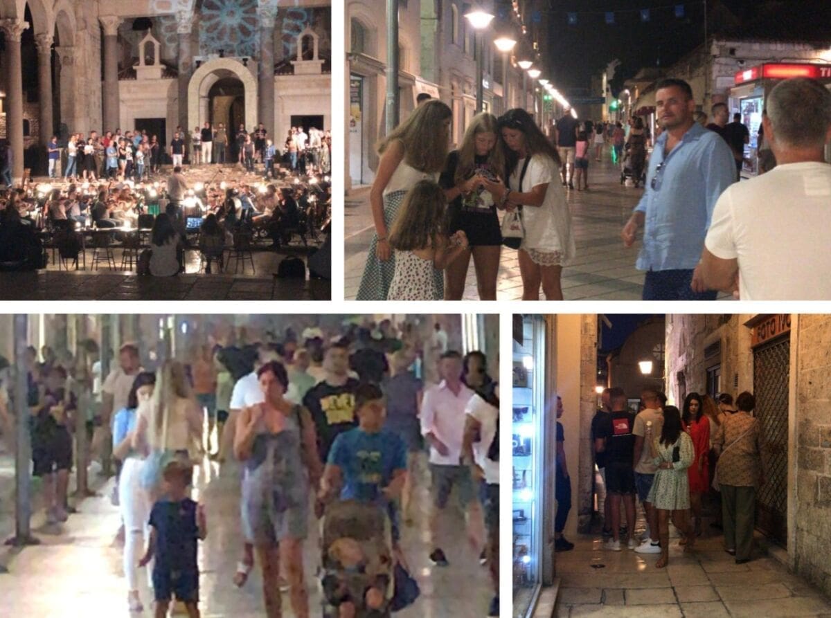 NIJE SVE TAKO PUSTO Večeras je u Splitu puno turista. Pogledajte prizore iz centra grada
